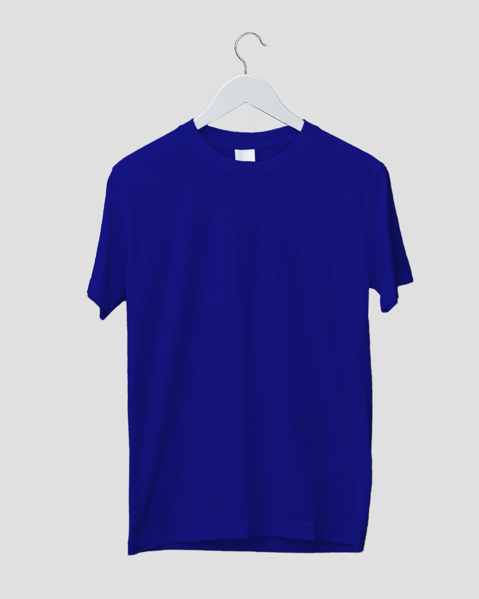 ROUND NECK PLAIN T-SHIRT - NAVY