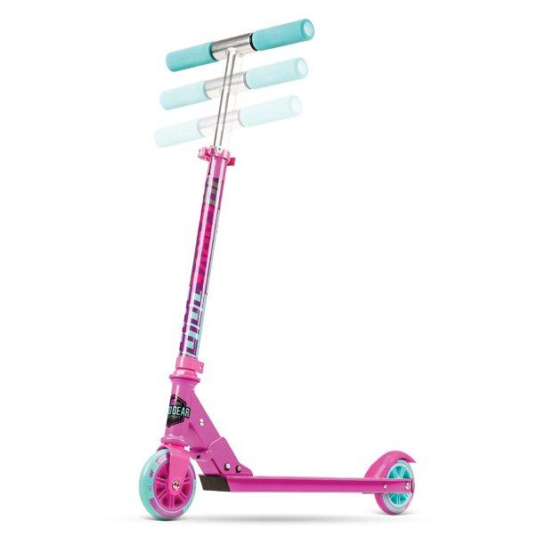 Purple Pink Teal - Folding Aluminum Kick Scooter - Suits Girls Ages 3+ Max Rider Weight 146 lbs