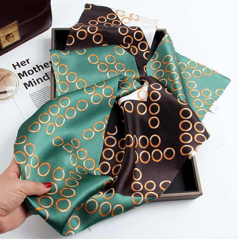 Versatile Double-sided Long Silk Scarf