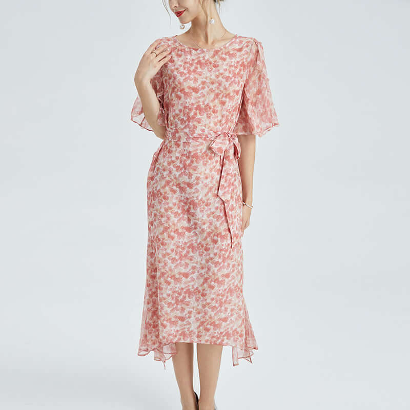 Pink Mulberry Silk Dress