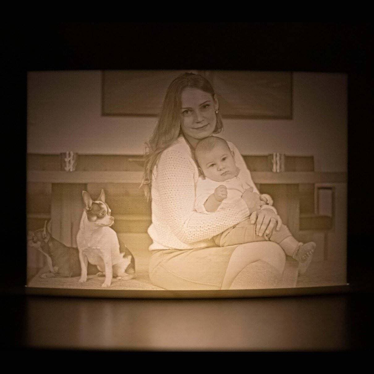 3D-Foto Lithophane inklusive Halter und Fernbedienung