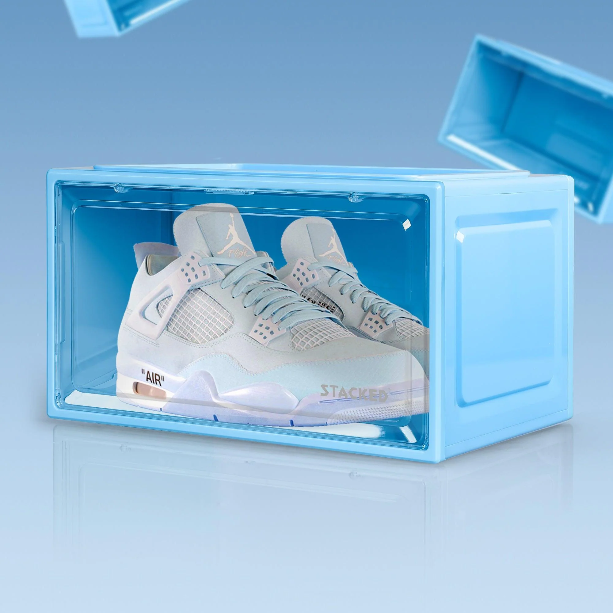 Stacked Sneaker Display Case - Blue