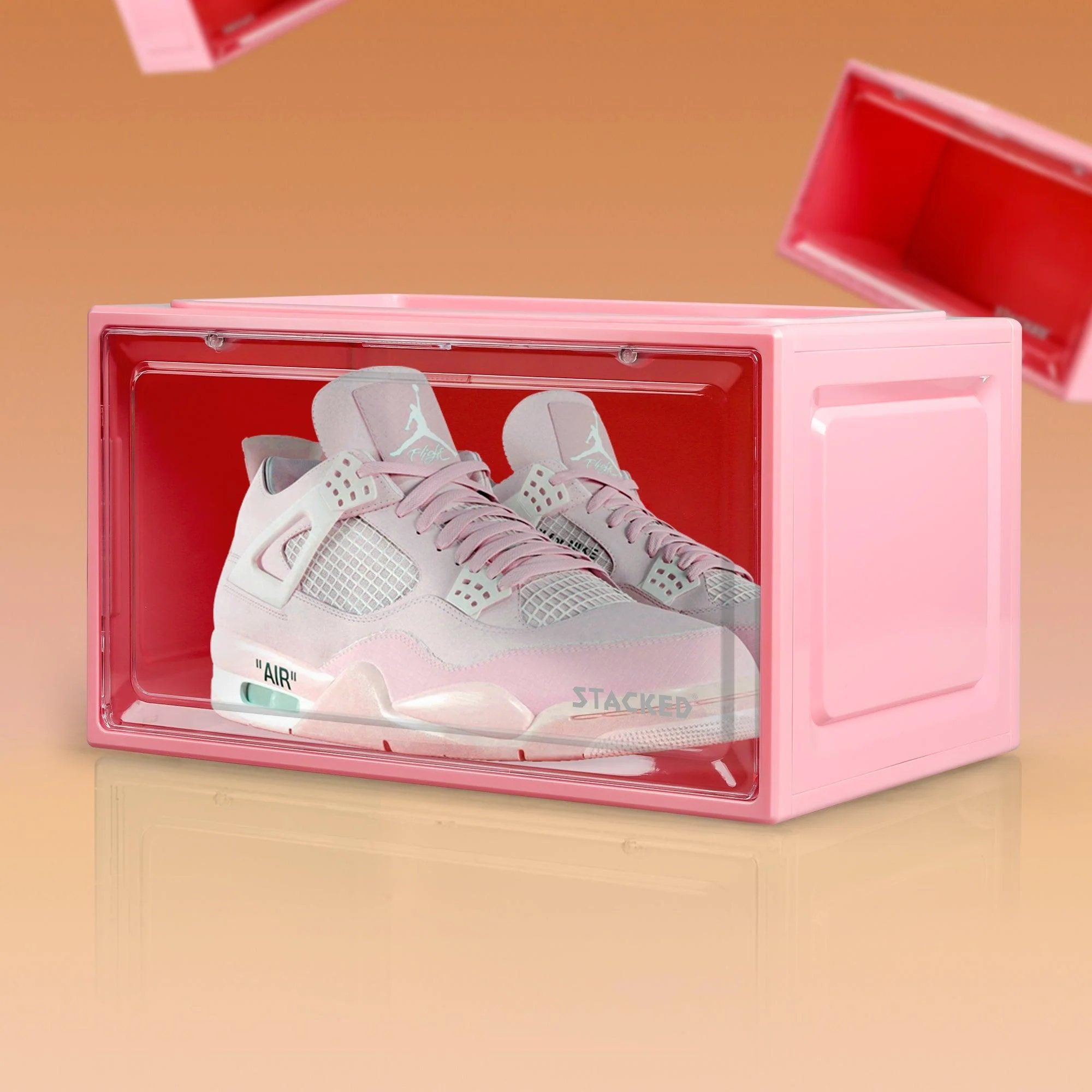 Stacked Sneaker Display Case - Pink