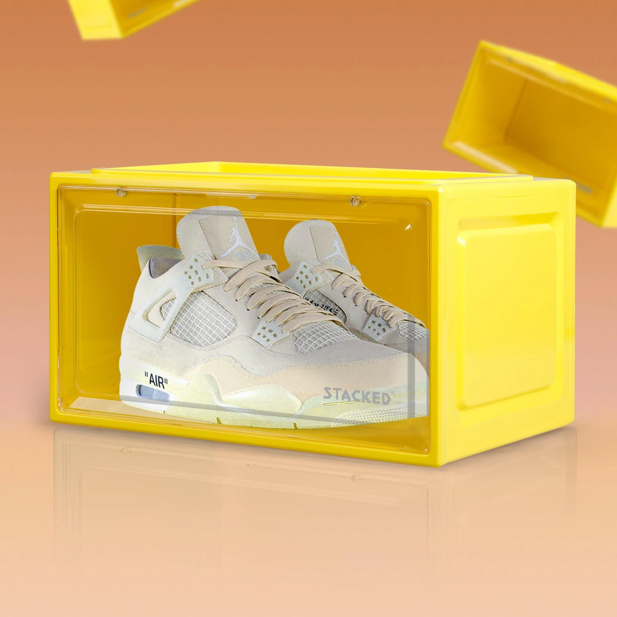 Stacked Sneaker Display Case - Yellow