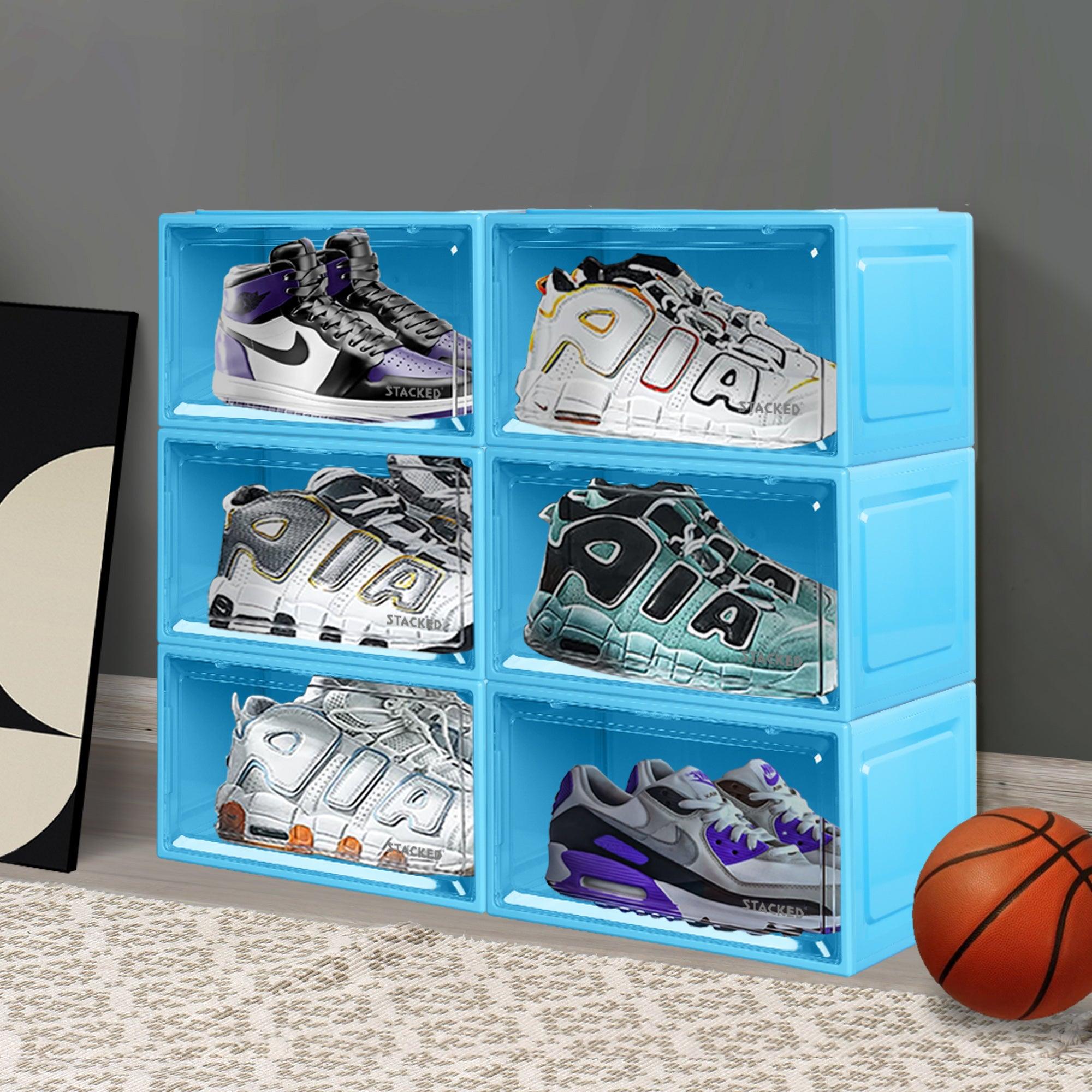 Stacked Magnetic Sneaker Display Case Coloured  - Buy Bulk (6pcs)