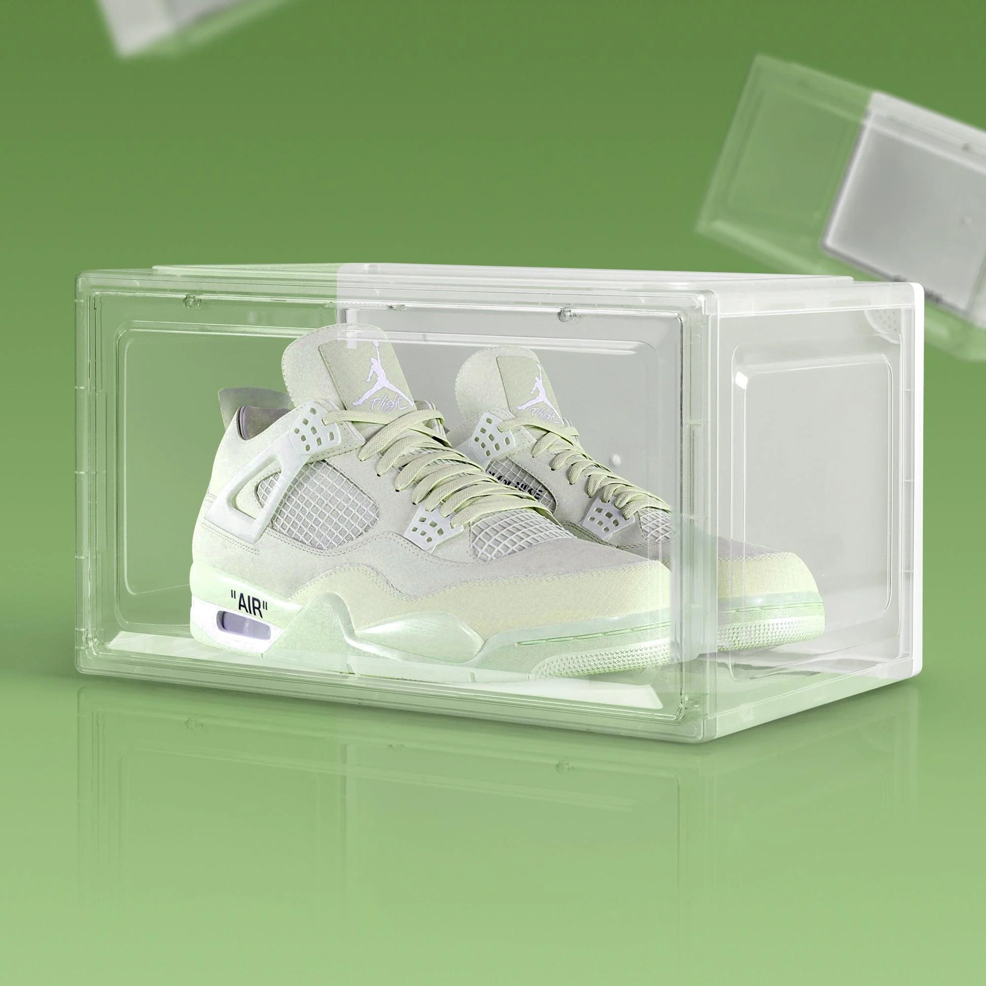 Stacked Magnetic Sneaker Display Case - White