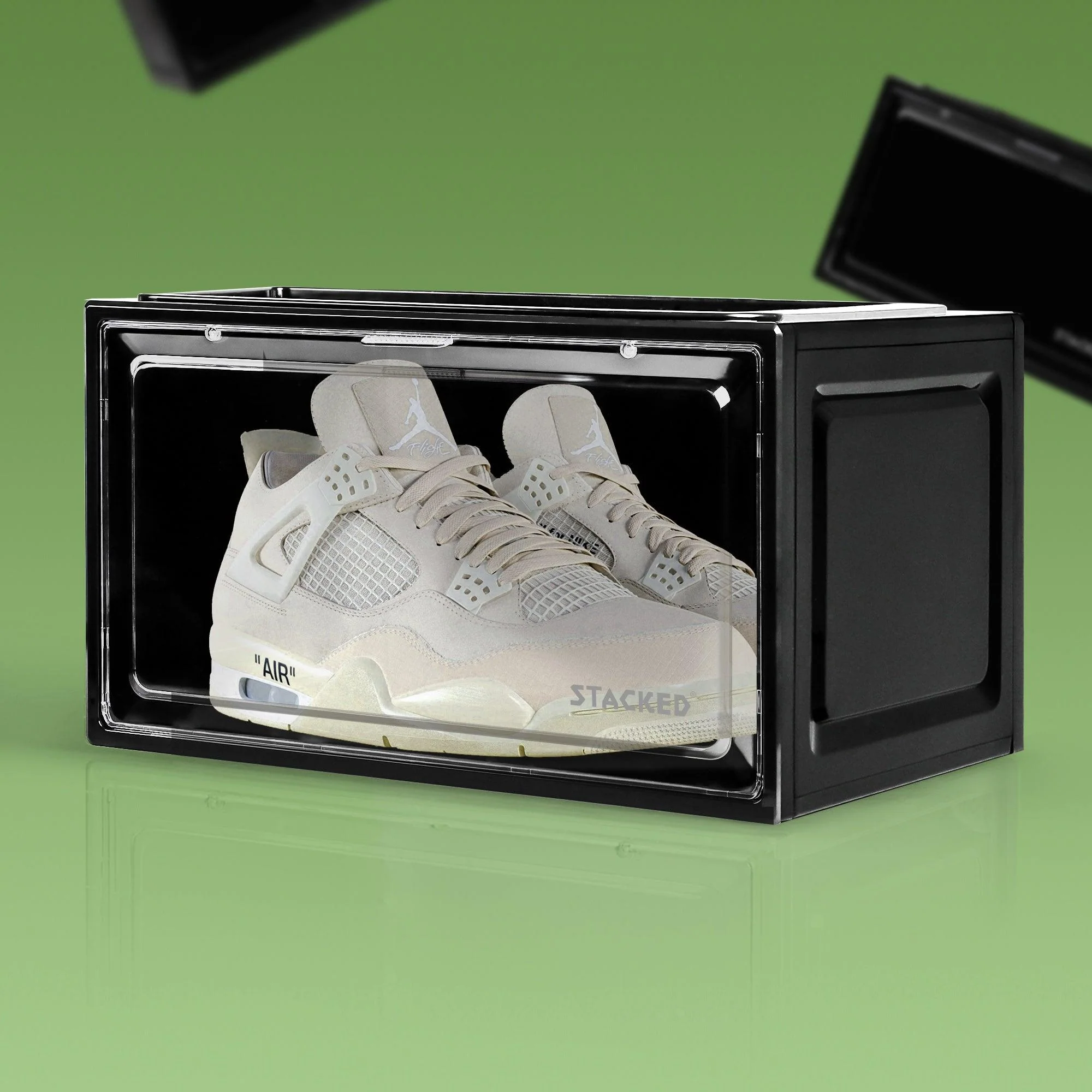 Stacked Magnetic Sneaker Display Case - Black