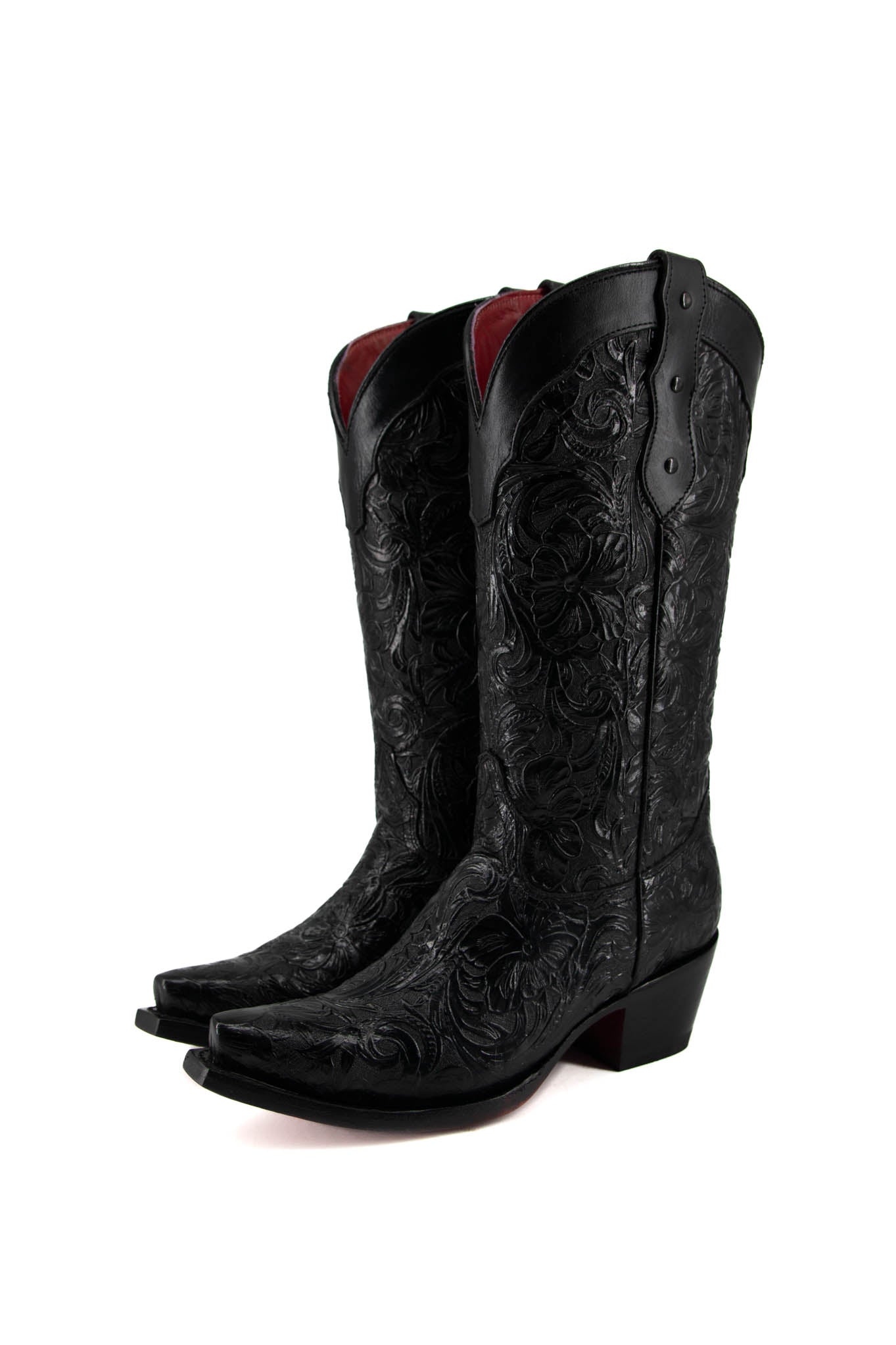Ruby Cincelado Flor De Luz Red Sole Snip Toe