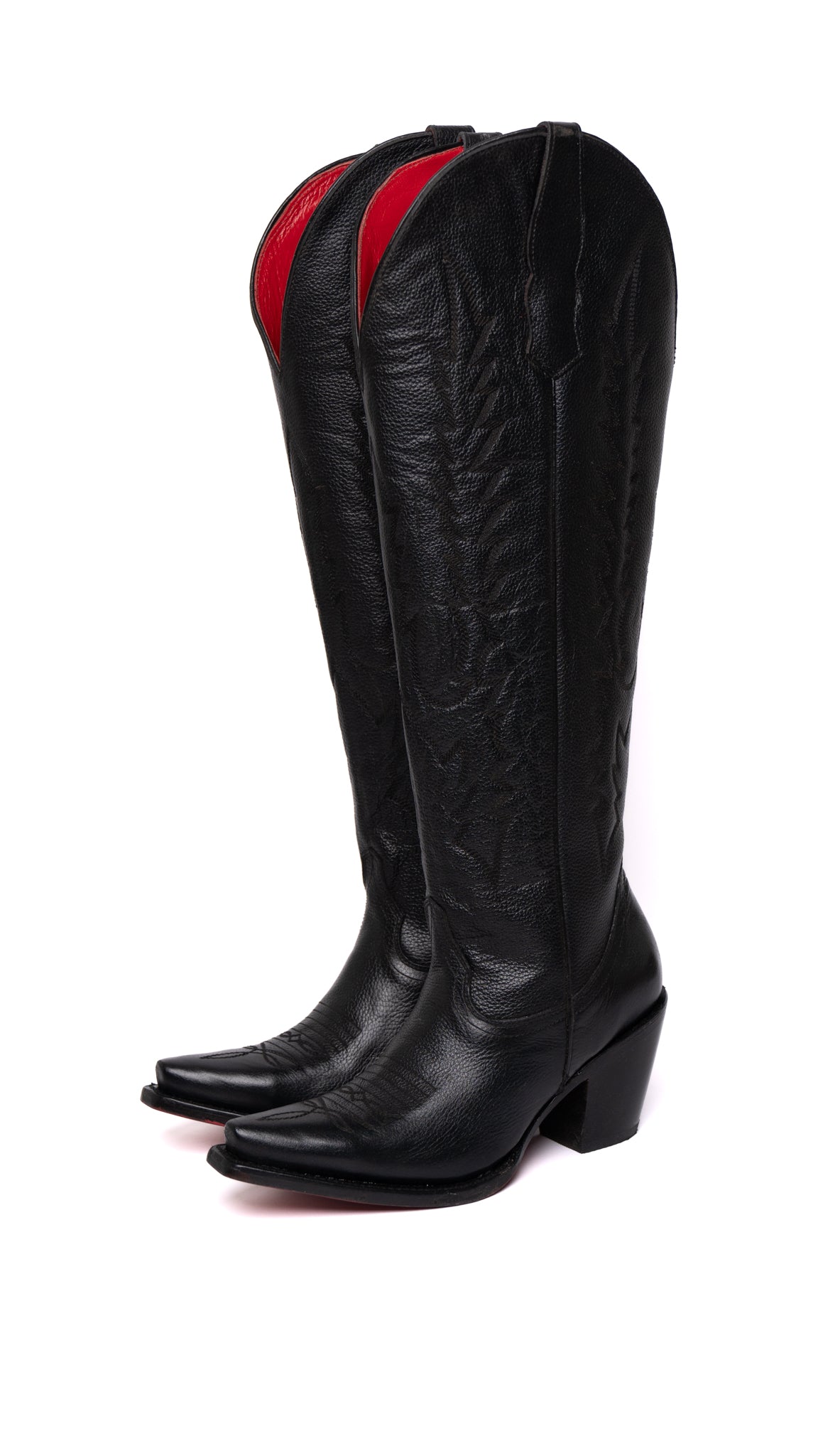 Regina Tall Red Bottom Cowgirl Boot
