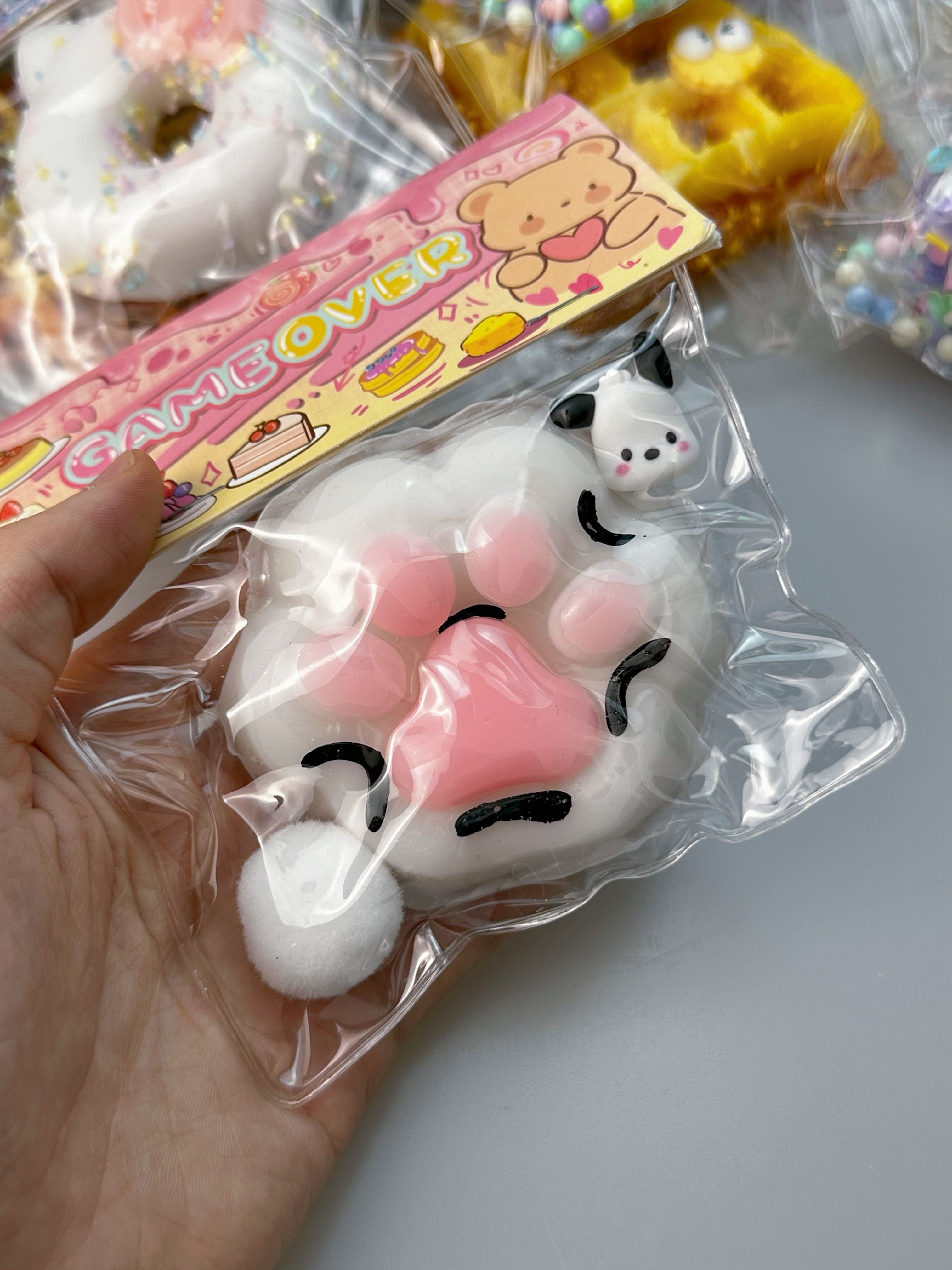 Milk Cat Paw Stress Relief Squishy Toy