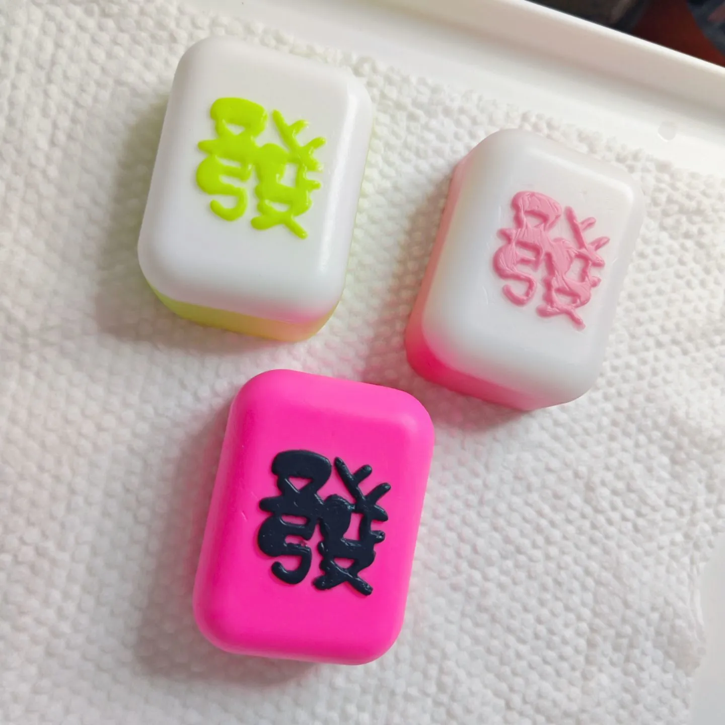 Handmade Fortune Mahjong Stress Relief Squishy Toy