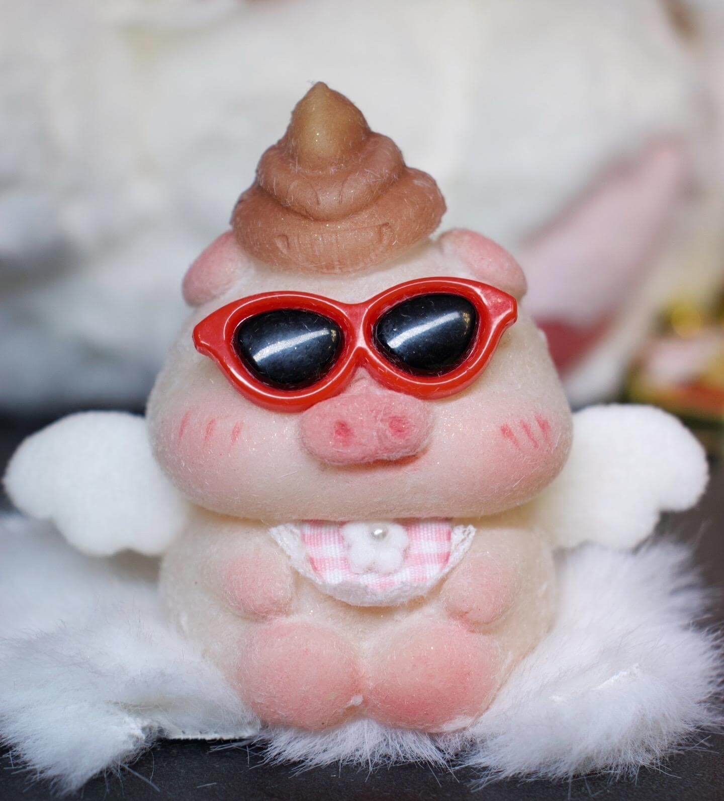 Handmade Angel Piglet Stress Relief Squishy Toy