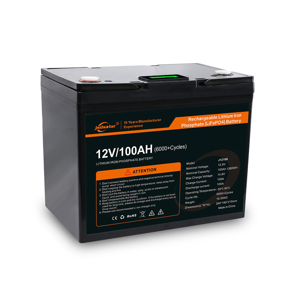 Jsdsolar LiFePO4 Battery 12V 100Ah for Solar System