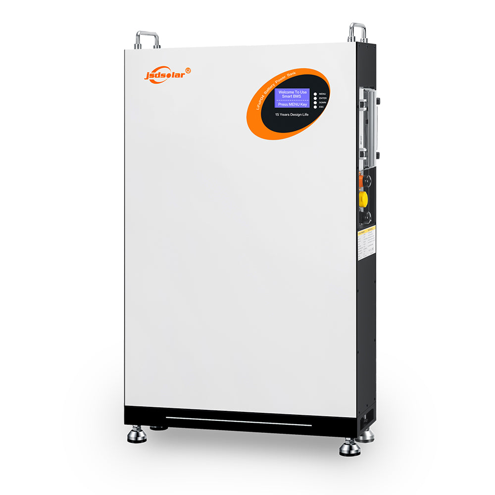 JSDSOLAR 48V 200Ah LiFePO4 Battery 10KWh  6000+ Cycles IP65 Parallel & Communication for Home Solar Power System