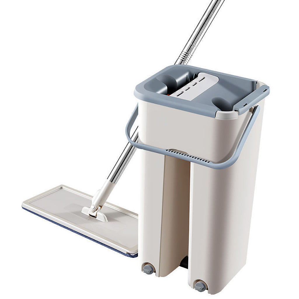 Self-Wringing Mop & Bucket with 4 Pads