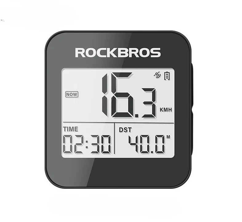 ROCKBROS GPS Bike Computer Accurate Wireless Speedometer with Backlight