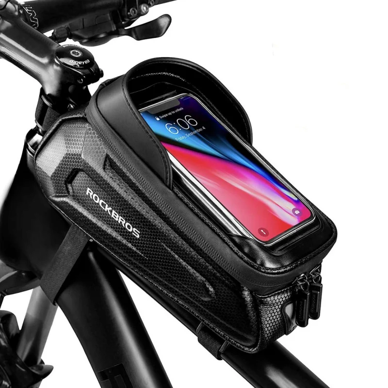 ROCKBROS Waterproof Bike Phone Mount Bag with 3D EVA Hard Shell