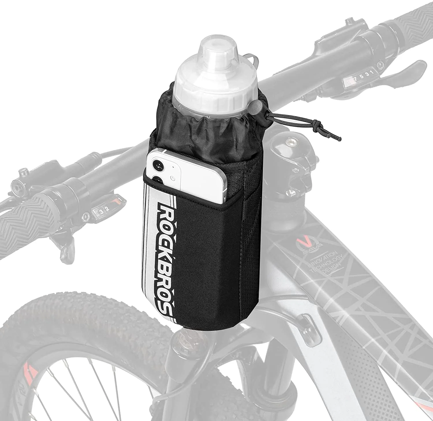 ROCKBROS Bike Water Bottle Holder Bag 1L Insulated Lightweight Durable