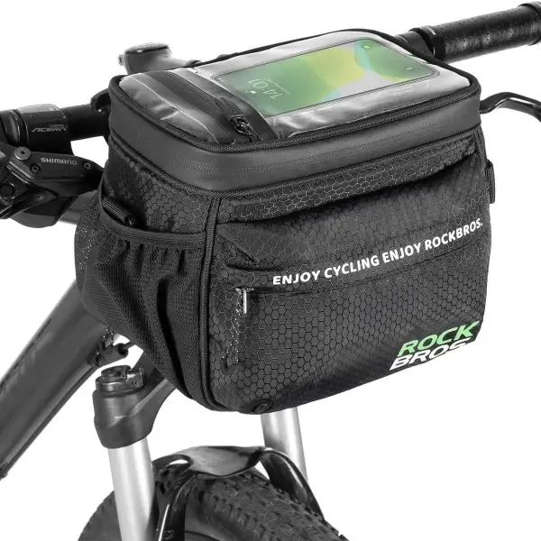 ROCKBROS Insulated Bike Basket Cooler Handlebar Bag with Phone Holder