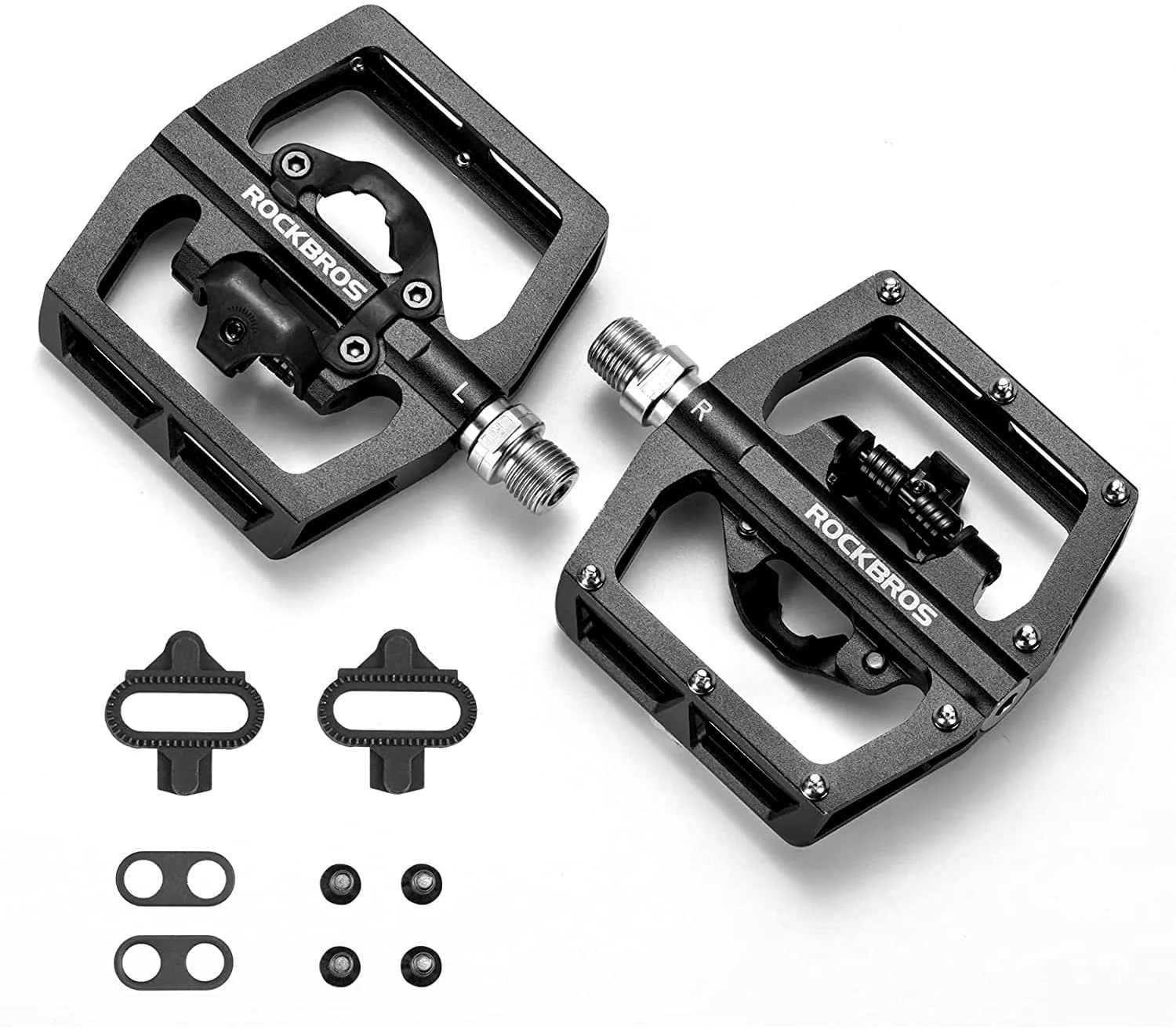 ROCKBROS Mountain Bike Pedals Aluminum SPD Compatible Lightweight