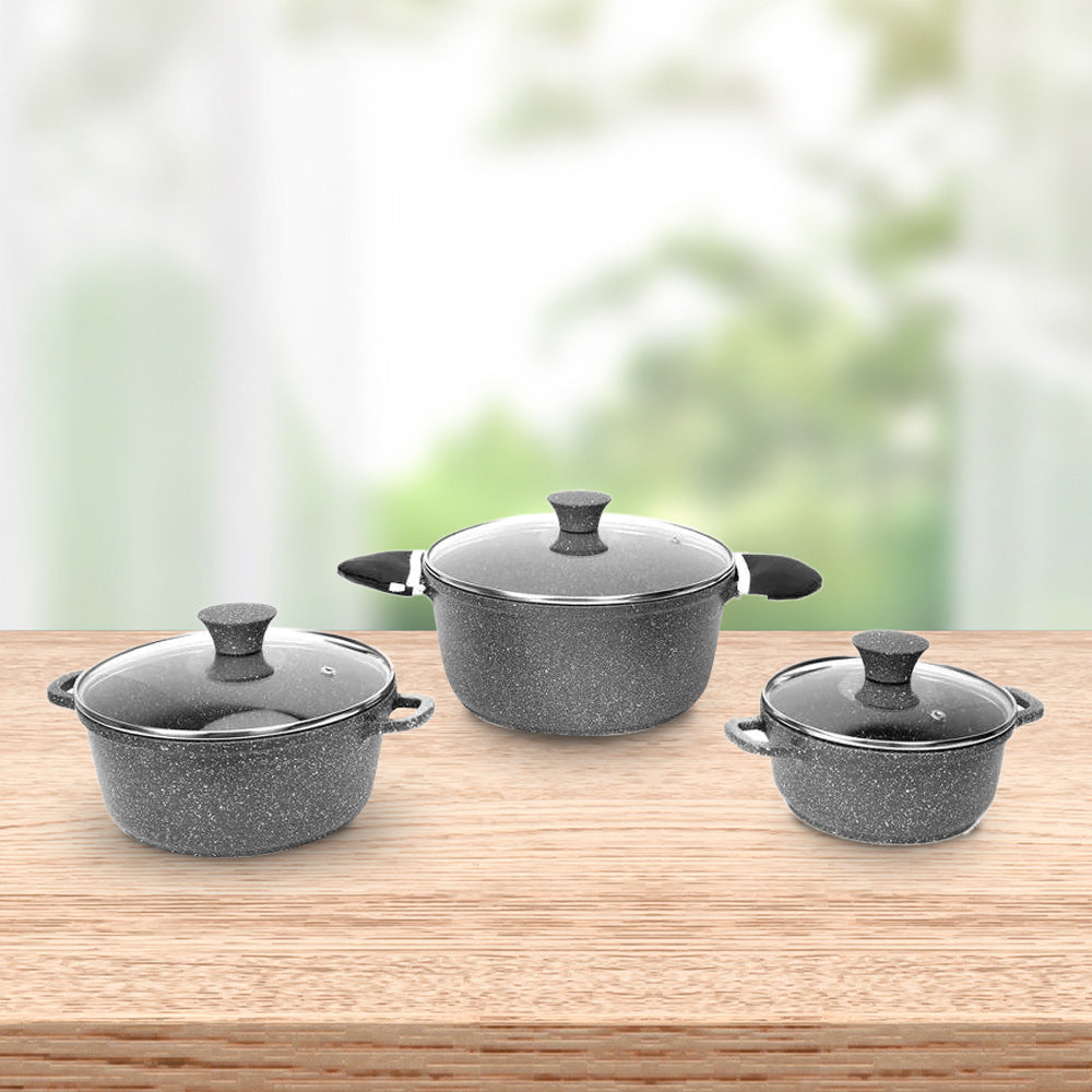 Wonderchef Granite Die Cast Casserole Set of 6Pc