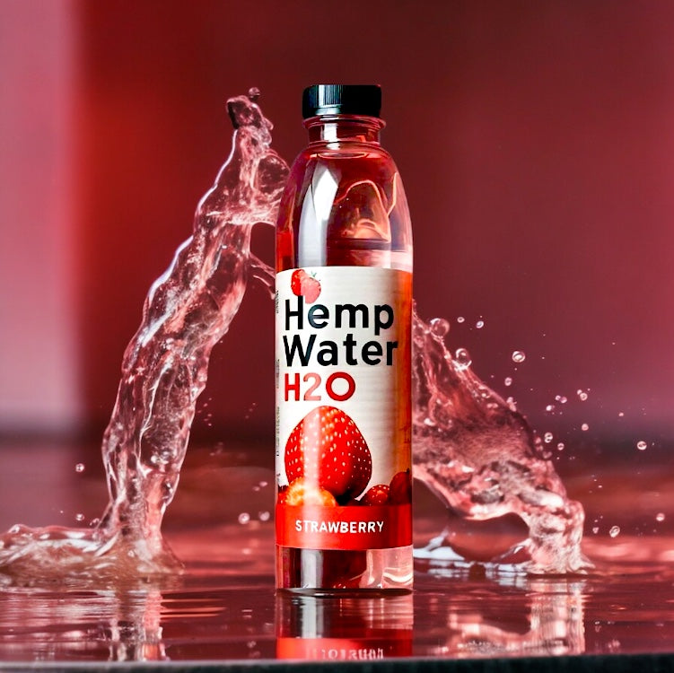Strawberry Infused Hemp Water Organic Vegan Wellness