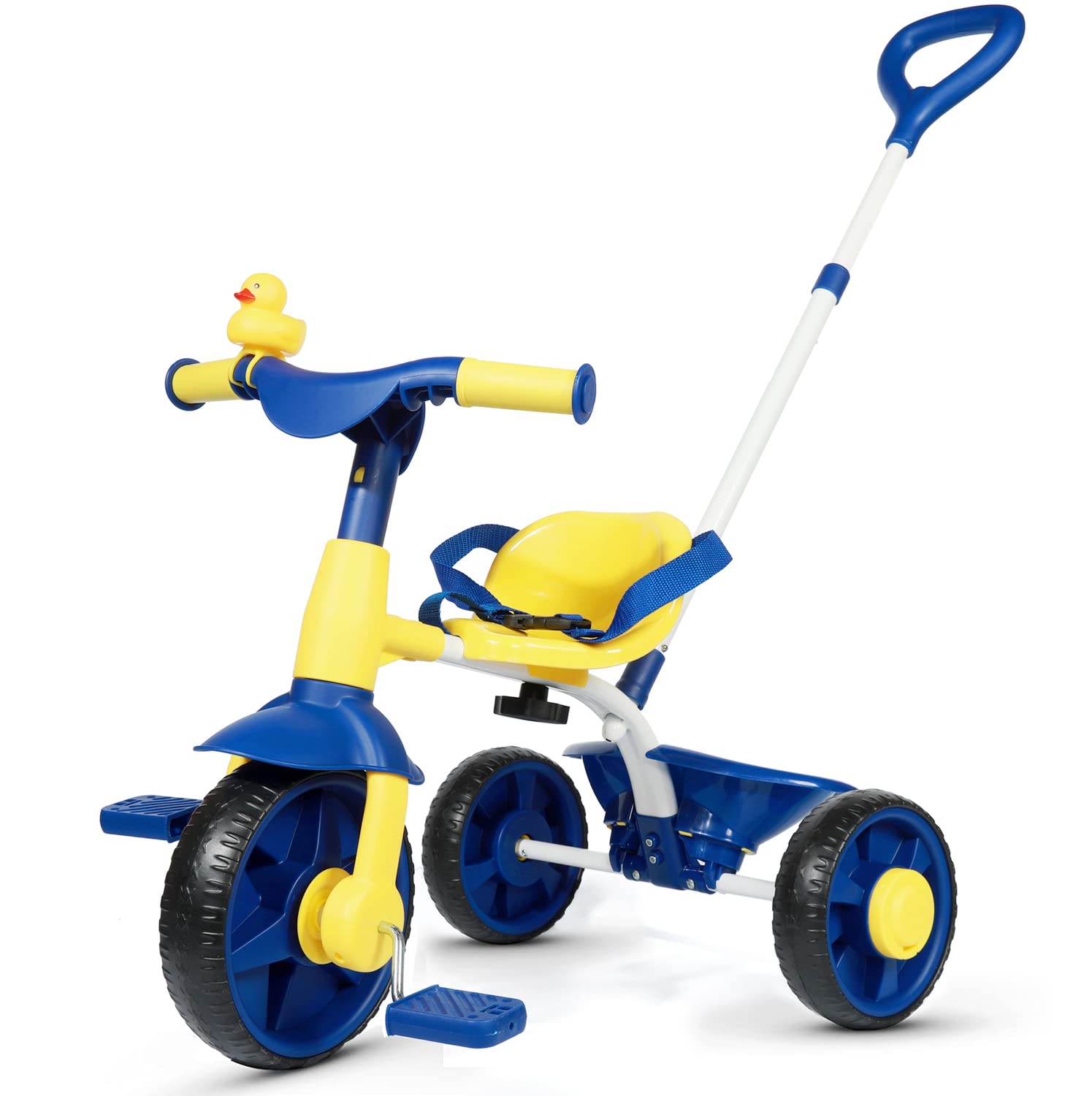 KRIDDO  2-in-1 Kids Tricycle for 18 months to 3 Years Old Blue