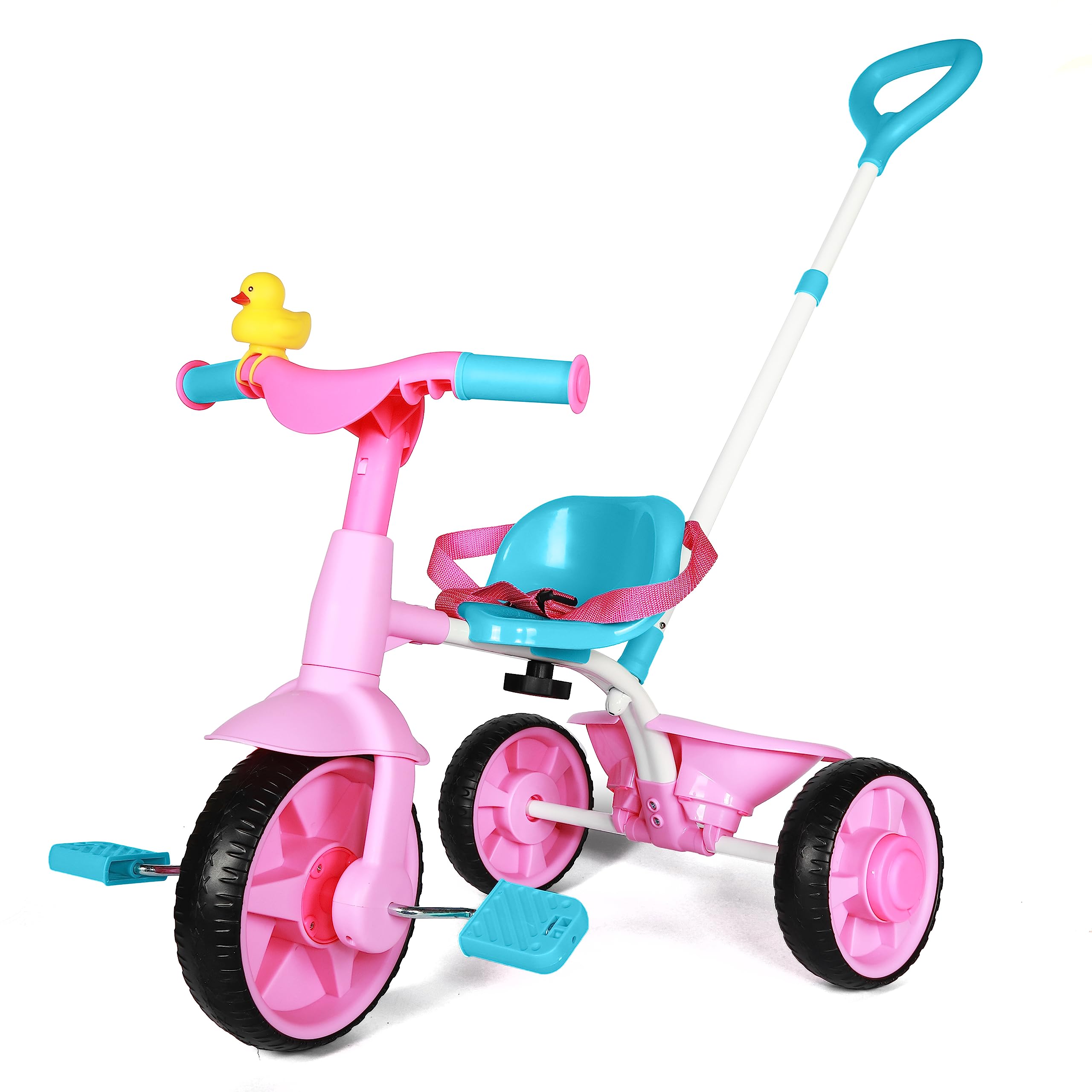 Kriddo 2-in-1 Kids Tricycle for 18 months to 3 Years Old Pink