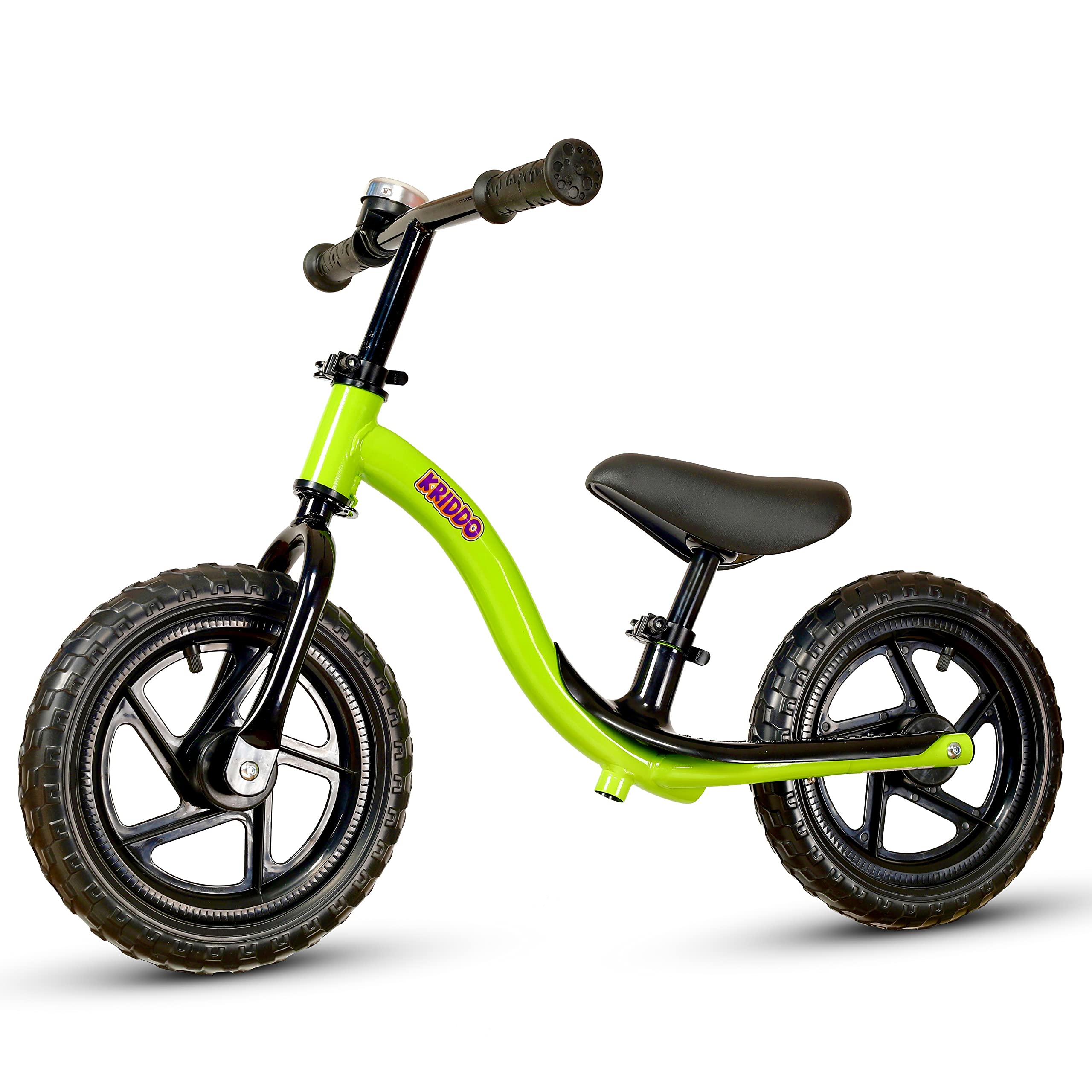 Kriddo Toddler Balance Bike with Stuffed Animal for 18 Months to 4 Years Old Green