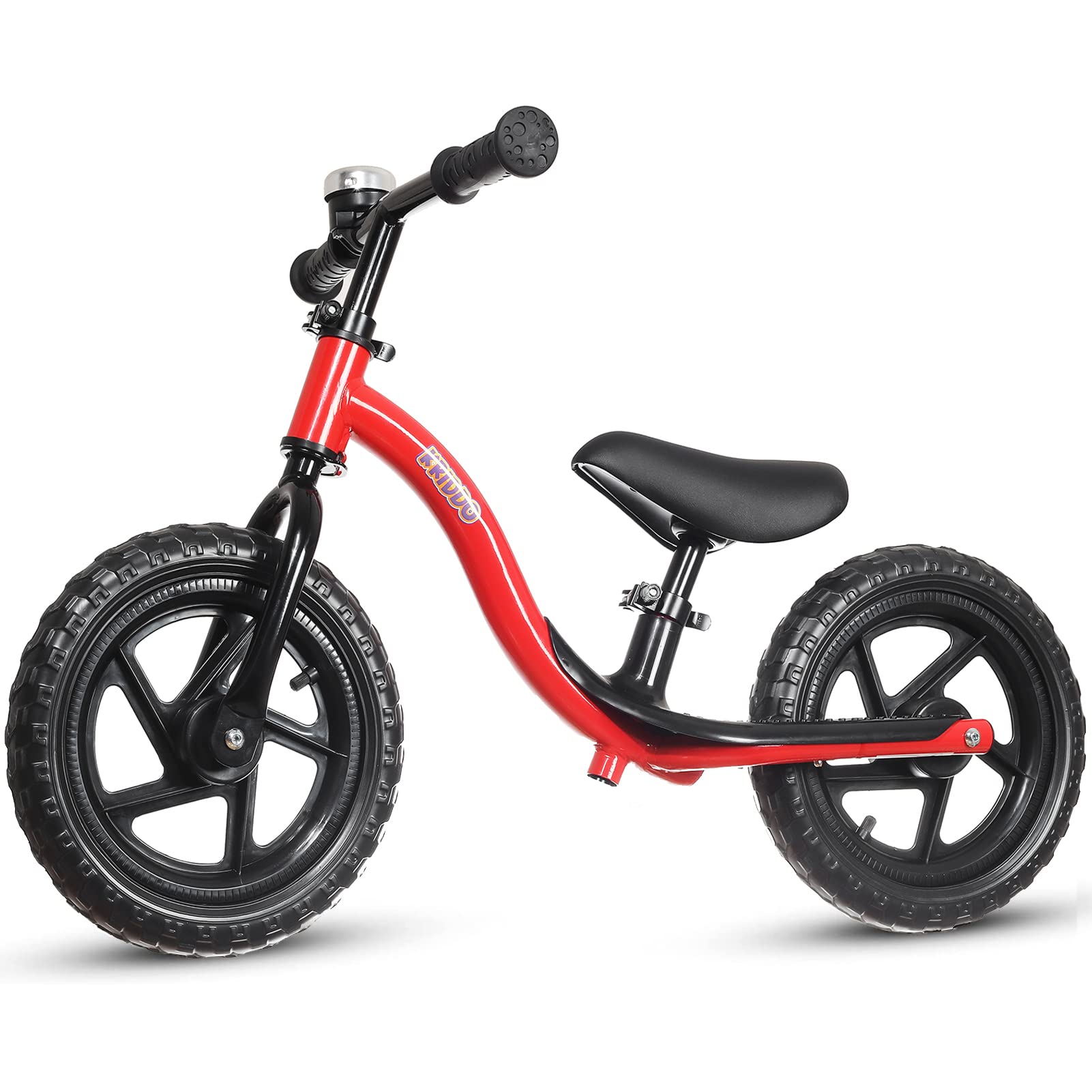 Kriddo Toddler Balance Bike with Stuffed Animal for 18 Months to 4 Years Old Red