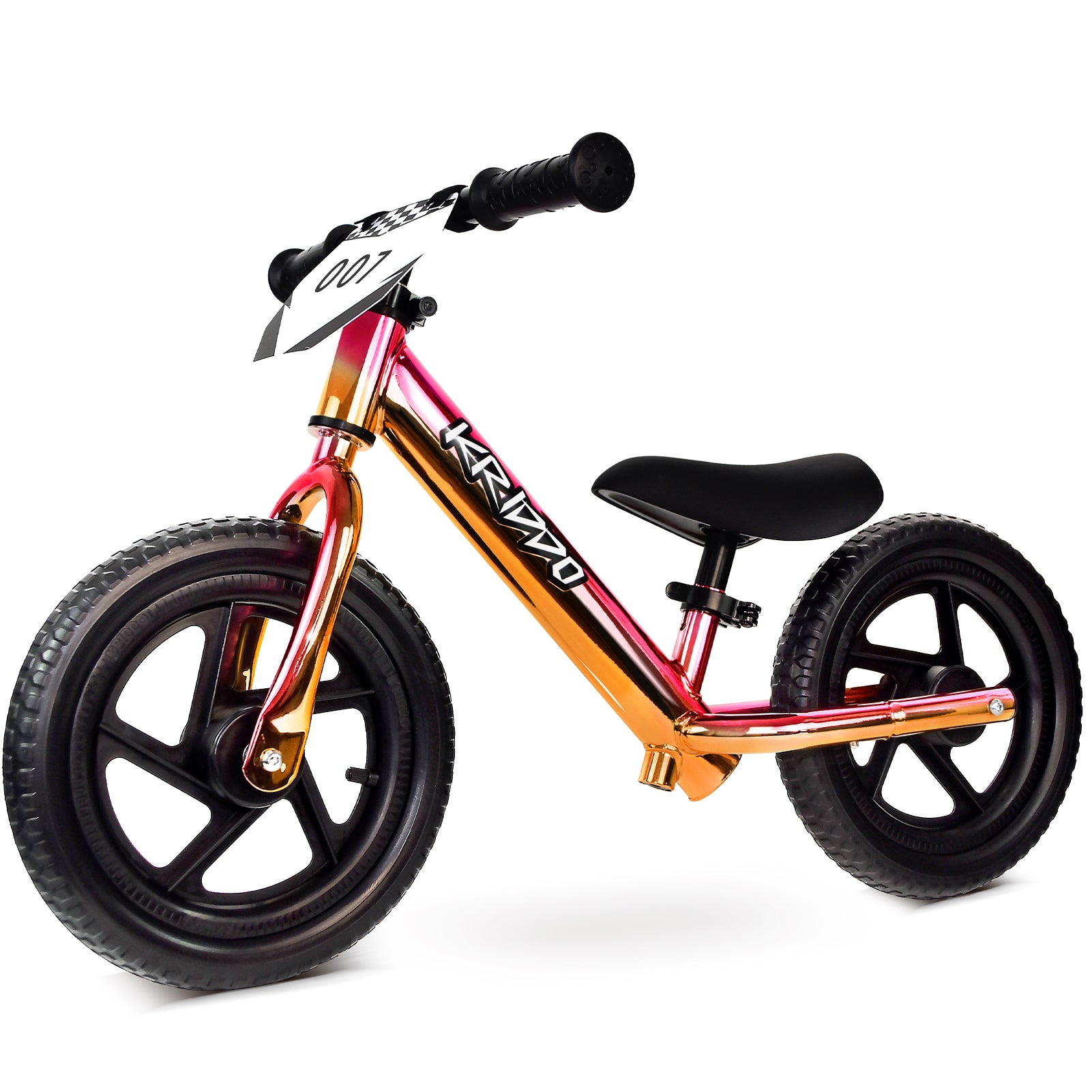 Kriddo Toddler Balance Bike with Customize Plate for 18 Months to 3 Years Old Red