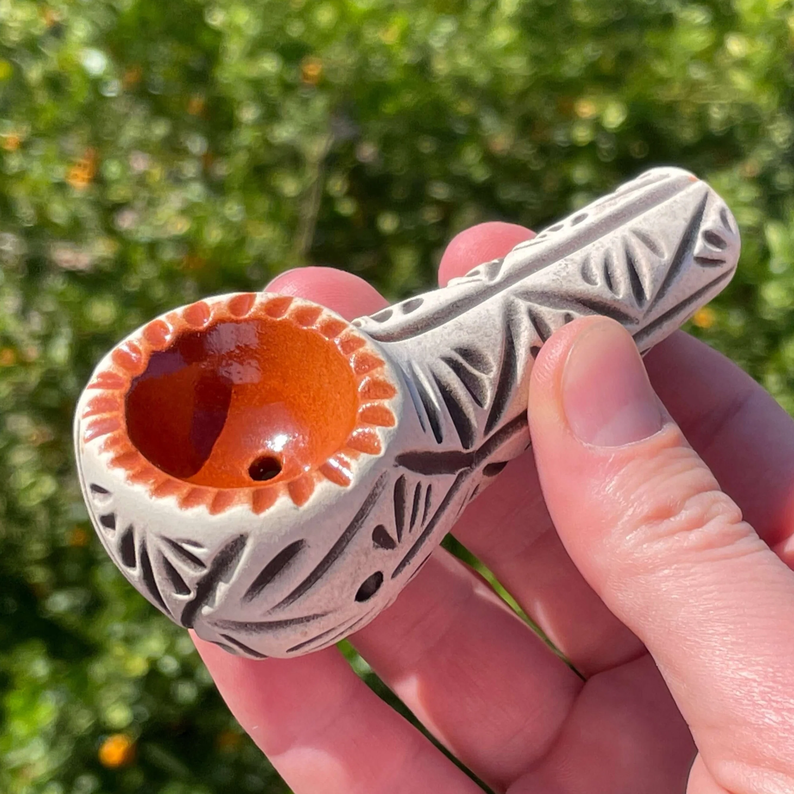 Carved Hand Pipe