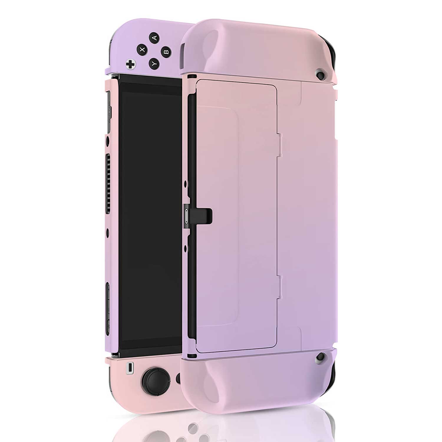 Tough On Nintendo Switch Case OLED 2021 Hard Matte Purple/Pink