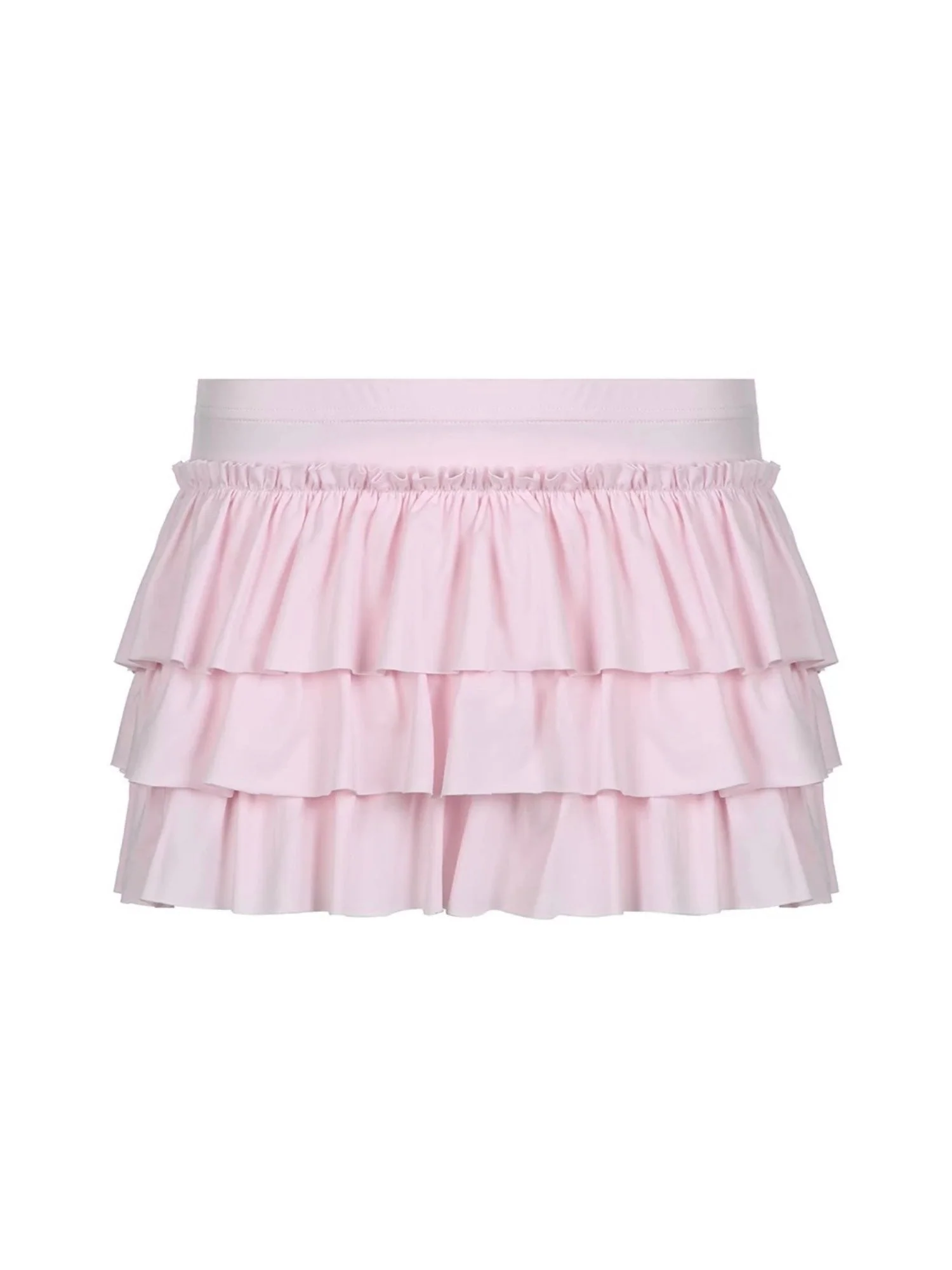 'Desserts' Coquette Ribbon Pink Ruffled Mini Skort