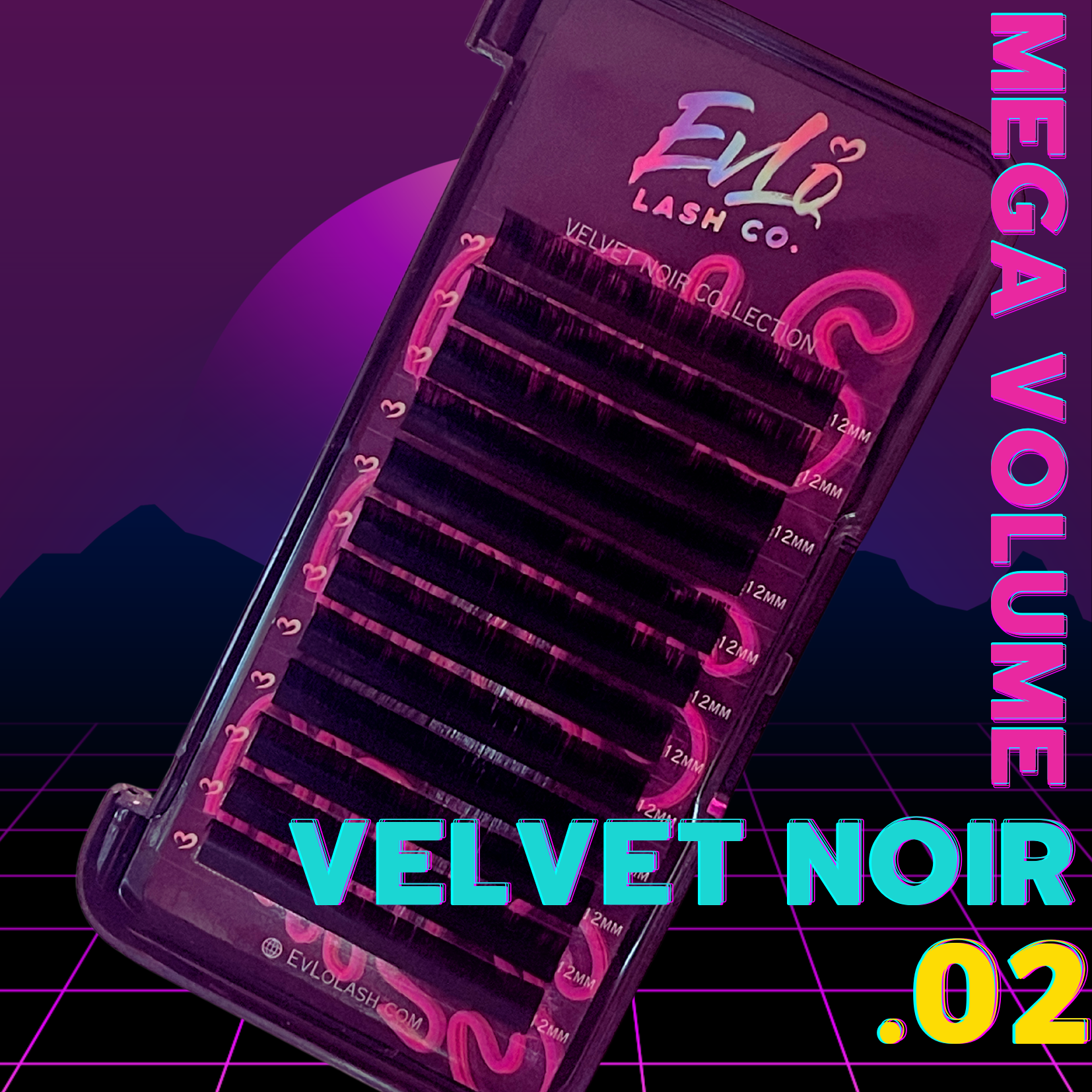 0.02 - Velvet Noir - Single Length Lash Trays