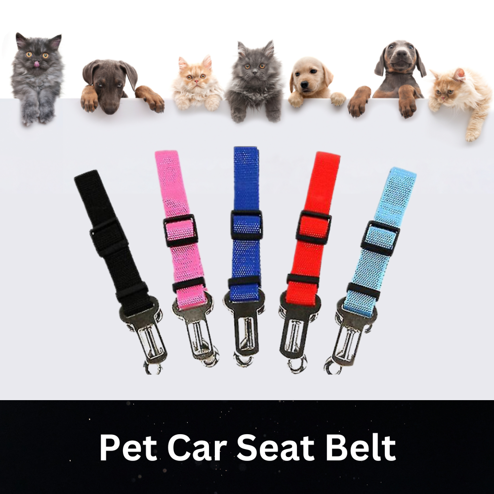 Dog Car Seat Belt: Travel Harness Set for Pet Safety