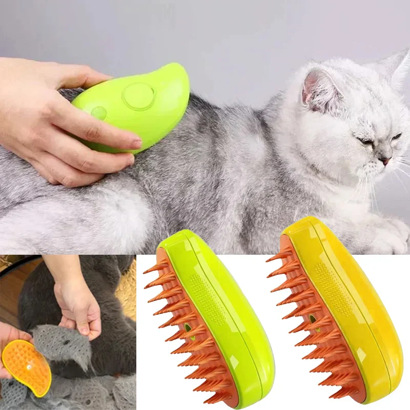 Electric Cat Steam Brush: Gentle Water Spray for Grooming and Depilation