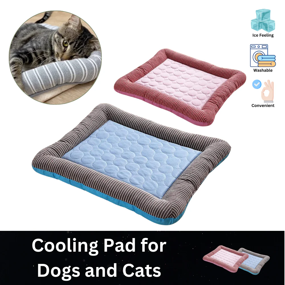 Cooling Pad for Dogs and Cats: Ice Silk Material, Soft and Breathable for Summer Sleep