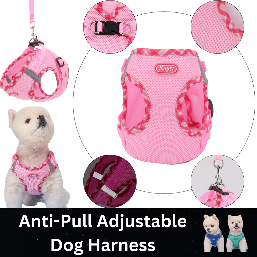 Anti-Pull Adjustable Dog Harness for Small/Medium Dogs