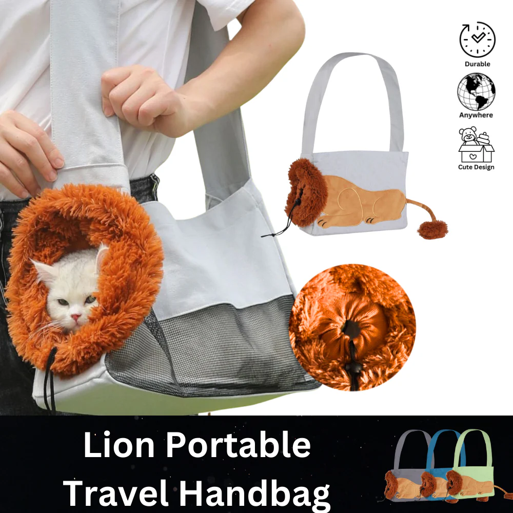 Lion Portable Travel Handbag for Small Dogs and Cats