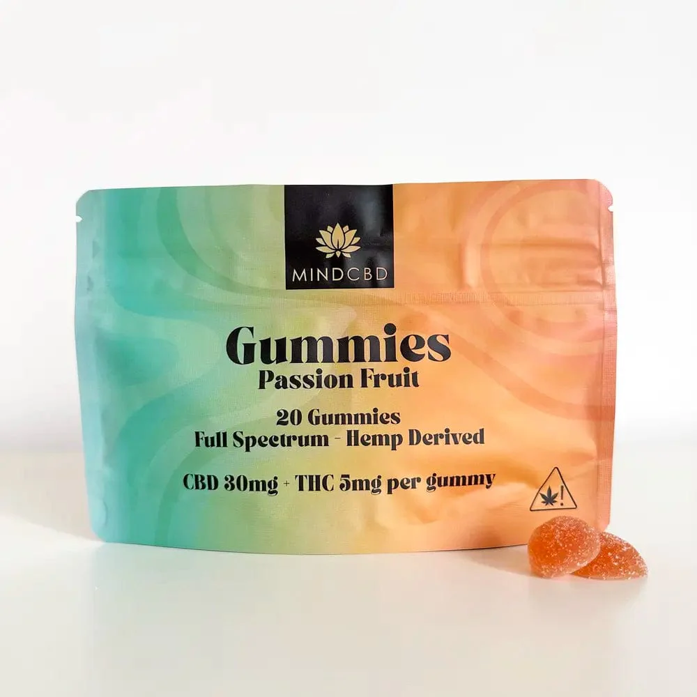 20 Gummies CBD 30mg + THC 5mg (5 saveurs au choix)