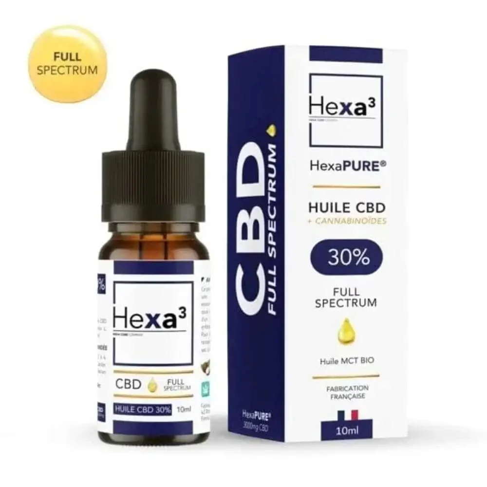 Huile CBD HexaPURE, MCT Bio, Full Spectrum 30% / 3000mg (10ml)