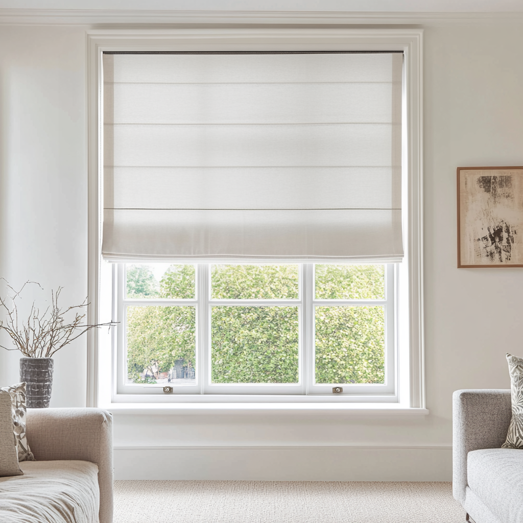 OUOIO Custom Light Filtering Roman Shades Semi blackout