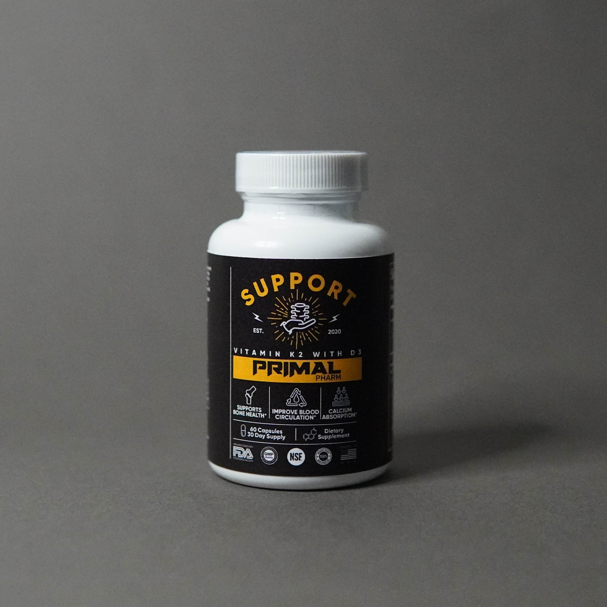 Vitamin K2 + D3 & BIOPERINE® | SUPPORT®