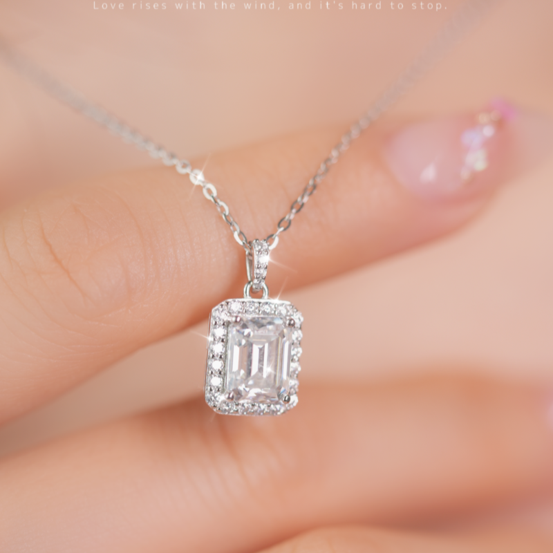 Moissanite Necklace for Womenant