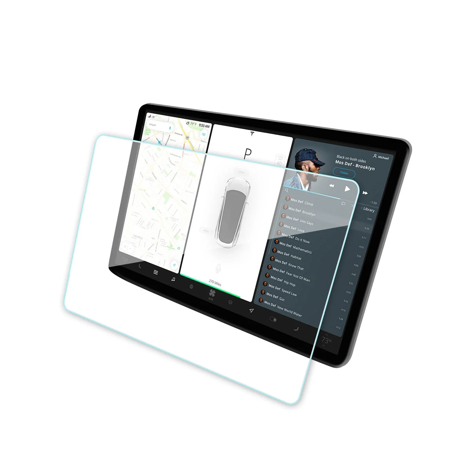 Tempered Protective Film For 15" Center Touch Screen for Tesla Model 3 / Y
