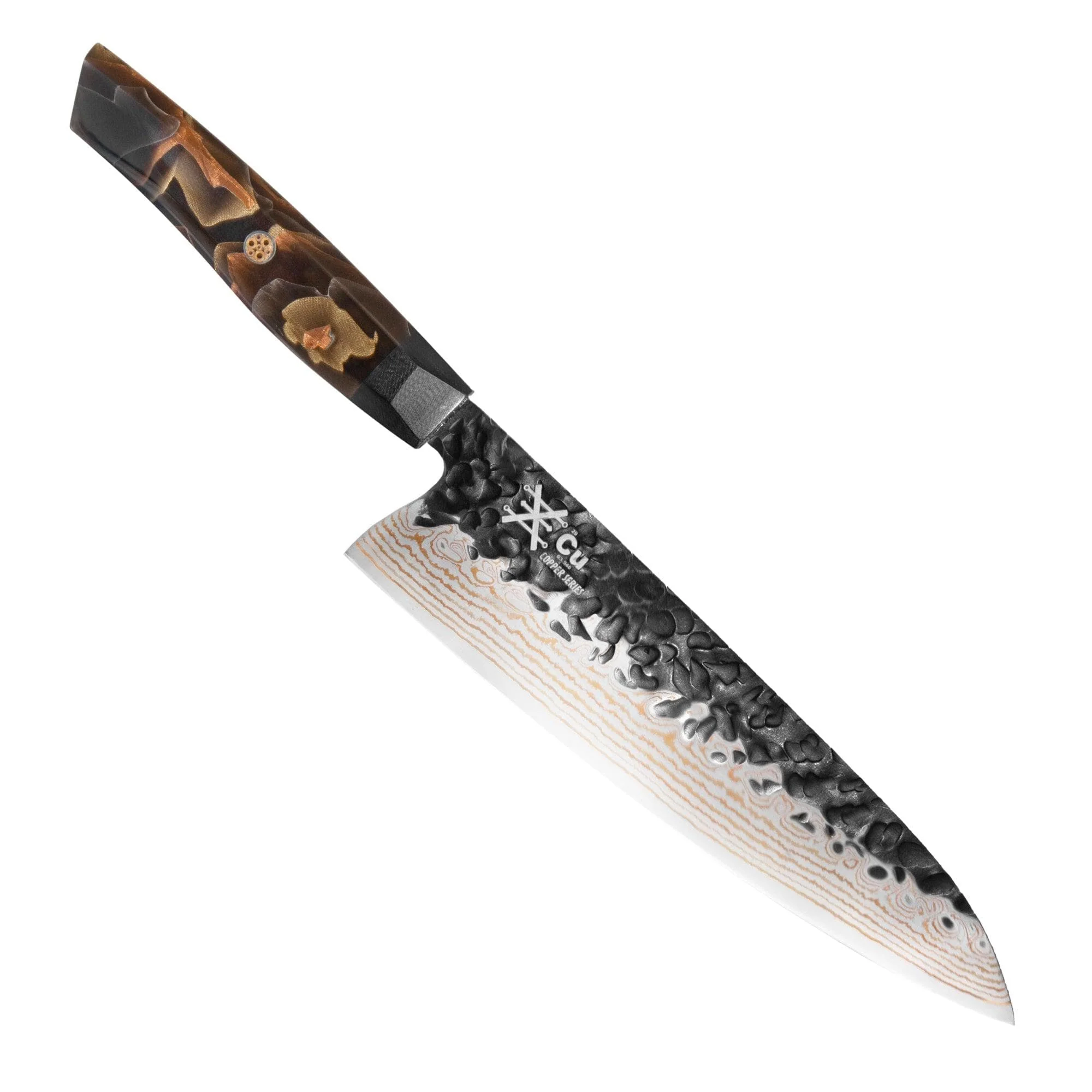 Copper Series 20cm - 8 inch Damascus Chef Knife with VG-10 core