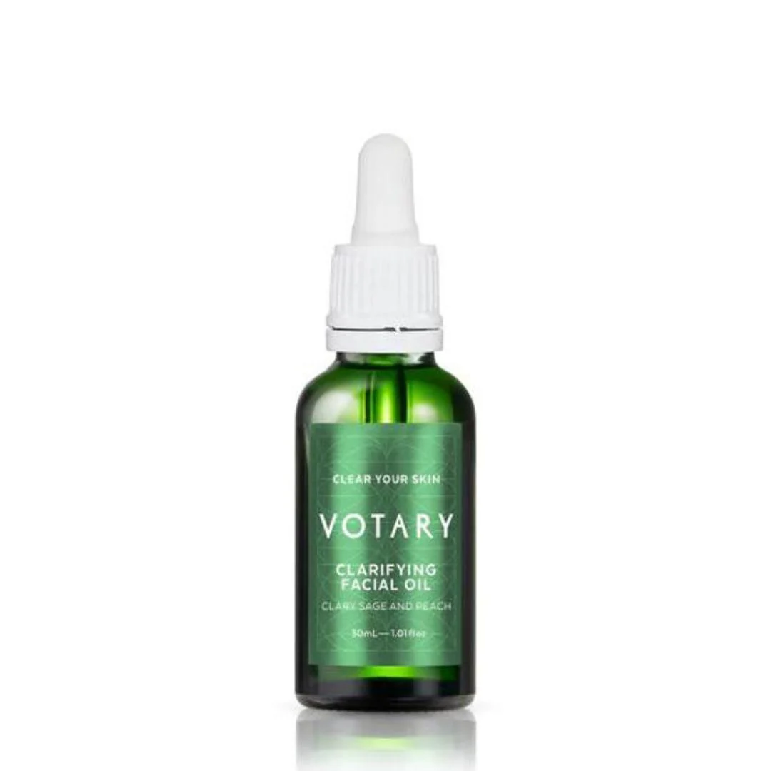 Votary Clarifying Facial Oil - Clary Sage & Peach, 30ml