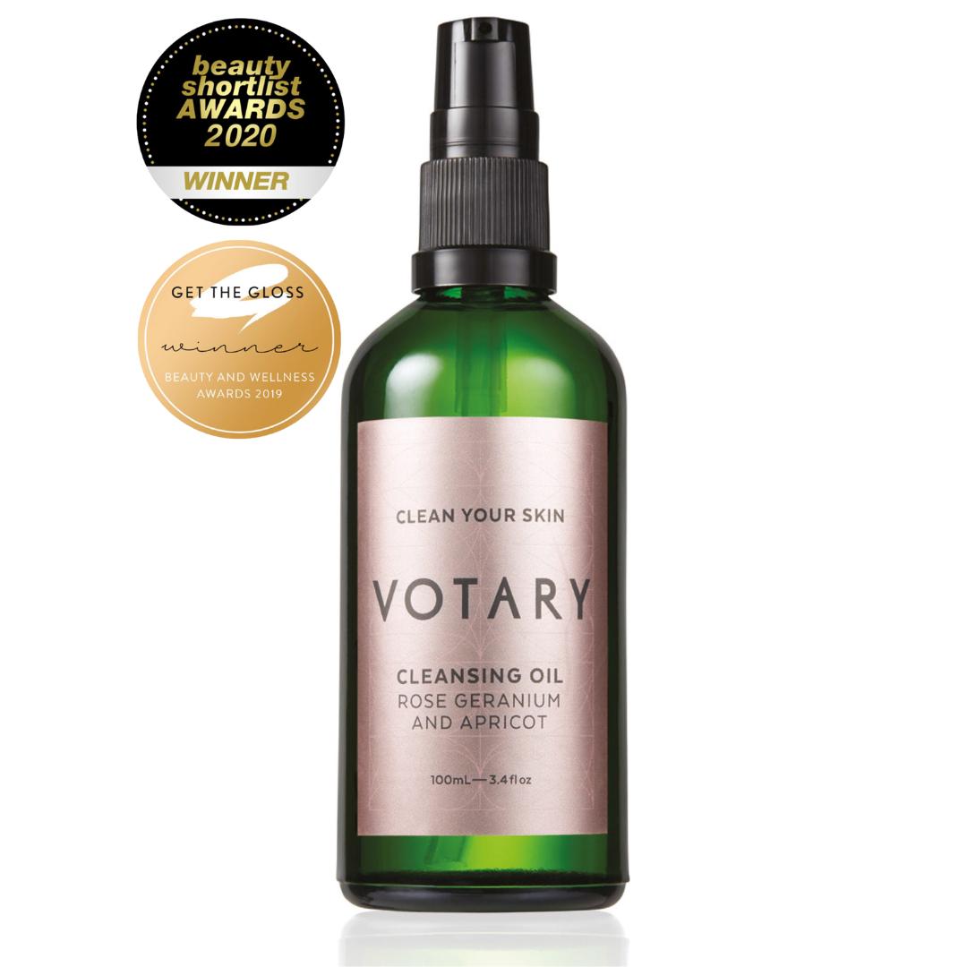 Votary Cleansing Oil - Rose Geranium & Apricot, 100ml