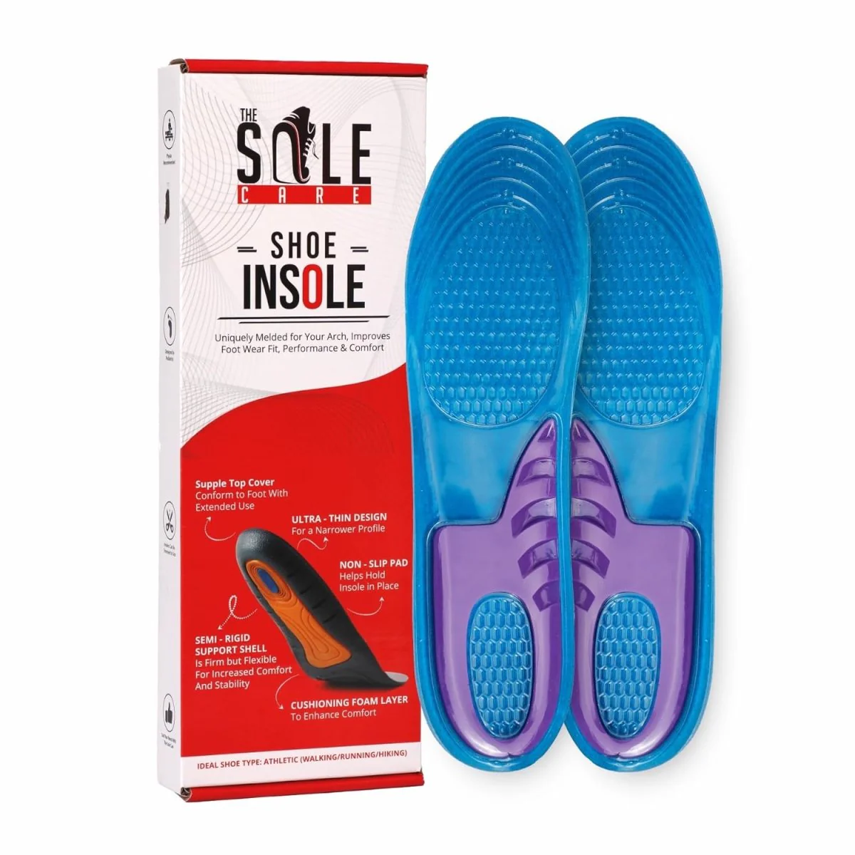 Anti Fatigue Silicone Gel Insoles Arch Support